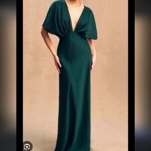 BHLDN Deep Green Maxi Dress
